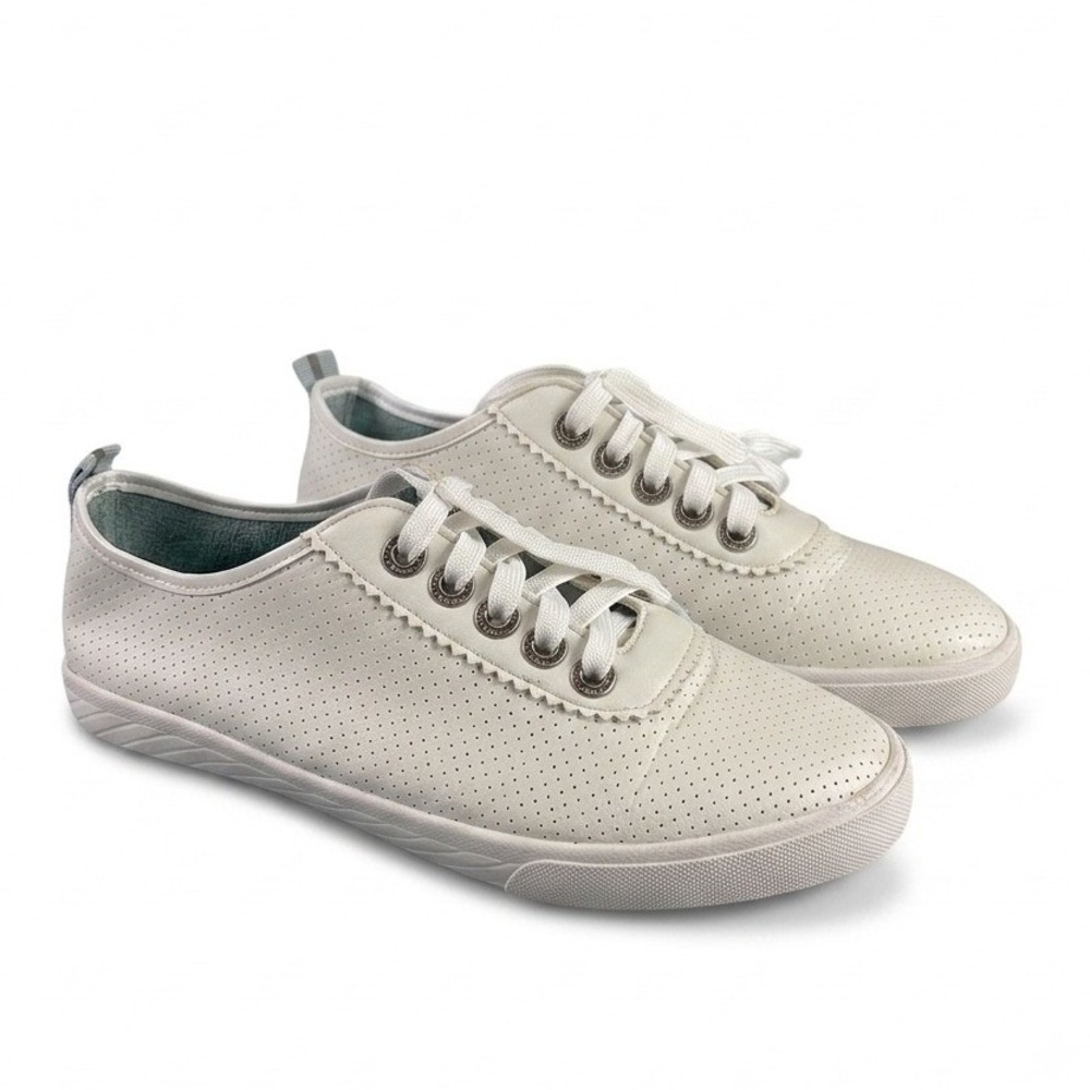 Tommy Bahama Sneakers Womens 10 White Excellent Perforated ‎ Lace Up